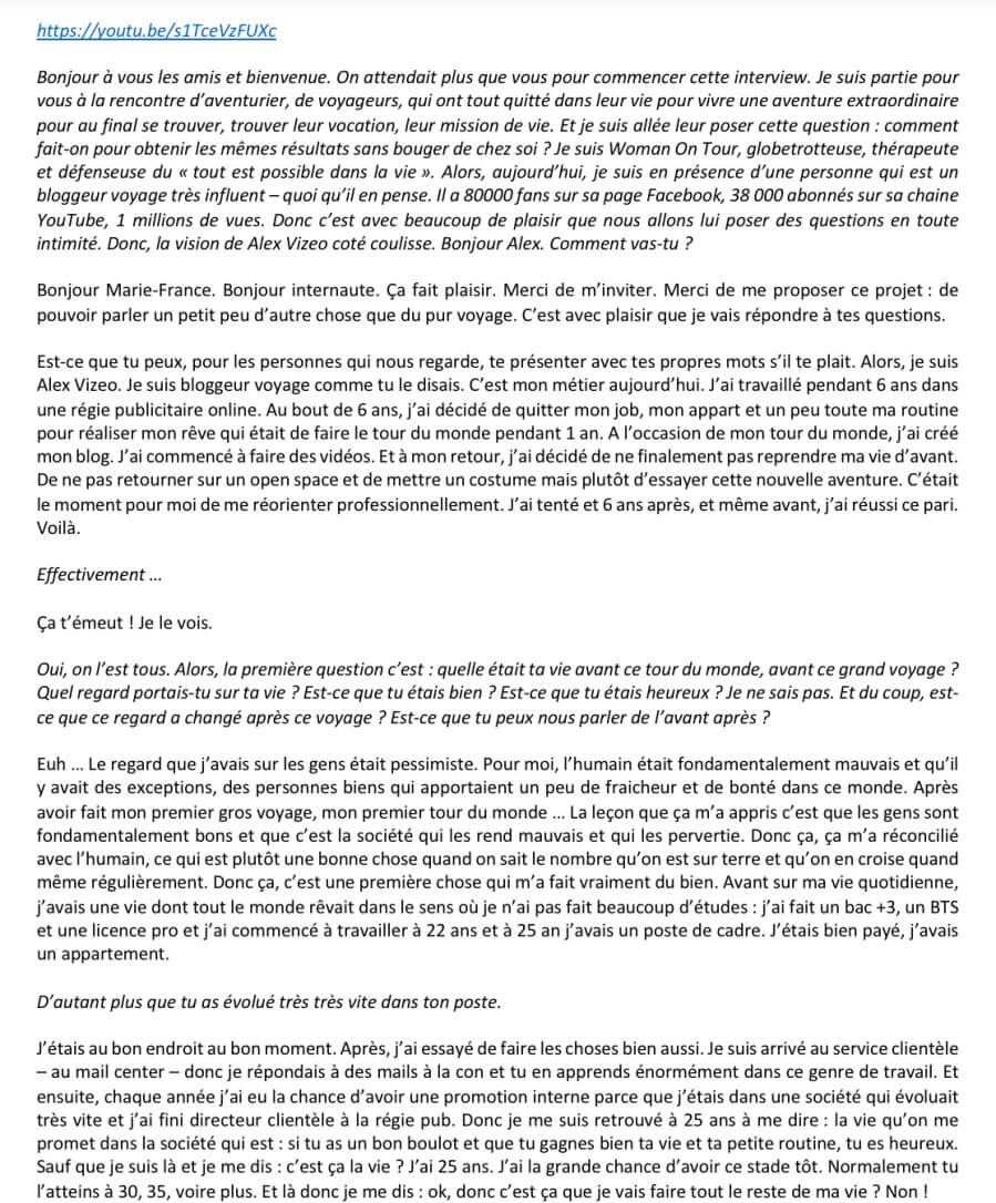 paragaraph français